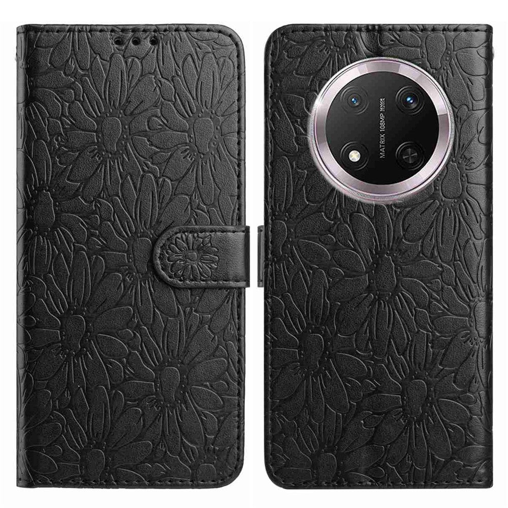 For Honor Magic7 Lite 5G / X9c 5G / X60 Pro 5G Leather Case Daisy Imprint Wallet Stand Phone Protective Cover