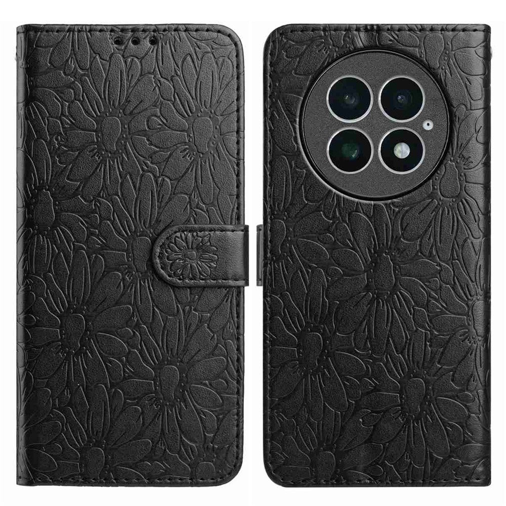 For OnePlus 13 Leather Case Daisy Imprint Wallet Stand Phone Protective Cover
