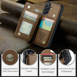 CASEME For Samsung Galaxy A56 5G Case with RFID Blocking 5 Card Slots  C22 Leather Back Cover