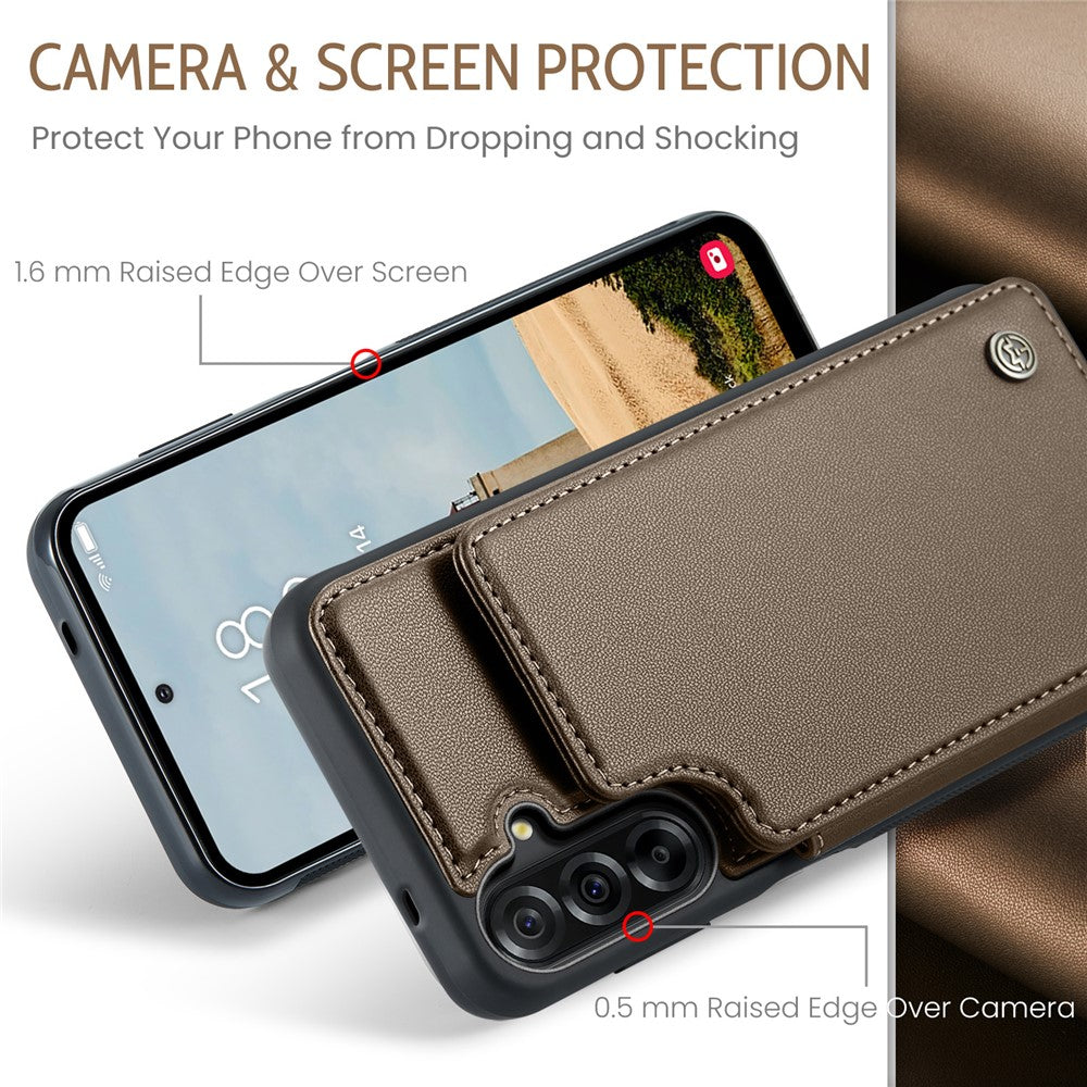 CASEME For Samsung Galaxy A56 5G Case with RFID Blocking 5 Card Slots  C22 Leather Back Cover