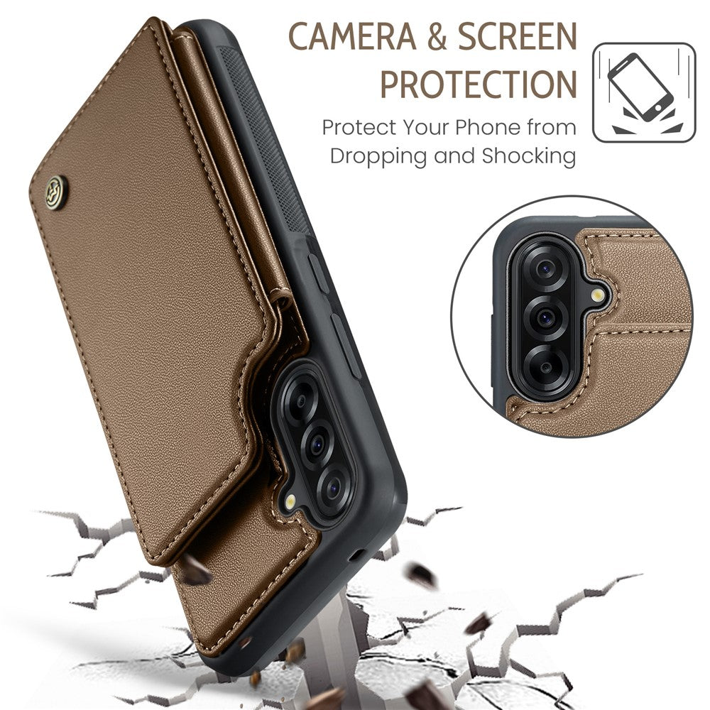 CASEME For Samsung Galaxy A56 5G Case with RFID Blocking 5 Card Slots  C22 Leather Back Cover