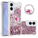 For Samsung Galaxy S25 Edge TPU Case with Kickstand Quicksand Shockproof Cover