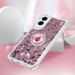 For Samsung Galaxy S25 Edge TPU Case with Kickstand Quicksand Shockproof Cover