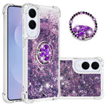For Samsung Galaxy S25 Edge TPU Case with Kickstand Quicksand Shockproof Cover