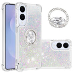 For Samsung Galaxy S25 Edge TPU Case with Kickstand Quicksand Shockproof Cover