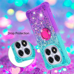 For Xiaomi Redmi Note 14 Pro+ 5G TPU Case with Kickstand Gradiant Quicksand Shockproof Cover