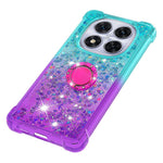 For Xiaomi Redmi Note 14 Pro+ 5G TPU Case with Kickstand Gradiant Quicksand Shockproof Cover