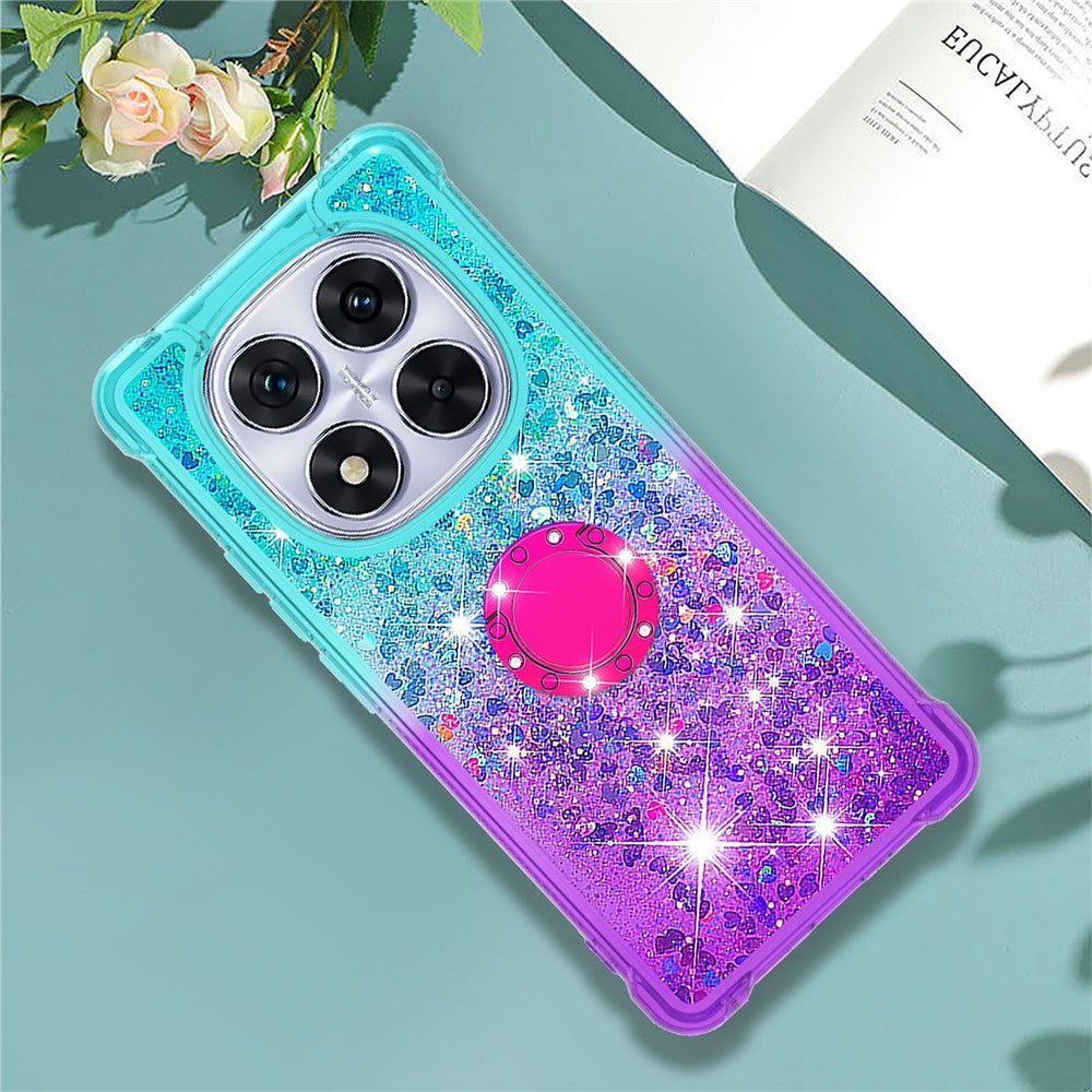 For Xiaomi Redmi Note 14 Pro+ 5G TPU Case with Kickstand Gradiant Quicksand Shockproof Cover