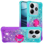 For Xiaomi Redmi Note 14 4G (164.84mm) TPU Case with Kickstand Gradiant Quicksand Shockproof Cover