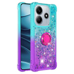 For Xiaomi Redmi Note 14 4G (164.84mm) TPU Case with Kickstand Gradiant Quicksand Shockproof Cover