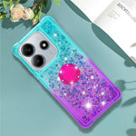 For Xiaomi Redmi Note 14 4G (164.84mm) TPU Case with Kickstand Gradiant Quicksand Shockproof Cover