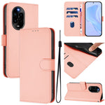 For Huawei nova 13 Pro 5G Case Solid Color Wallet Leather Phone Cover with Strap