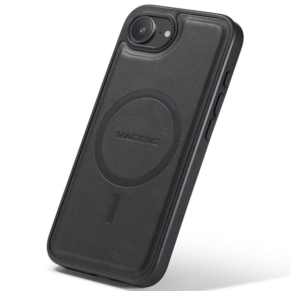 MAGKING K1 Series For iPhone 17e / 16e Magnetic Case PC + TPU + PU Leather Phone Cover