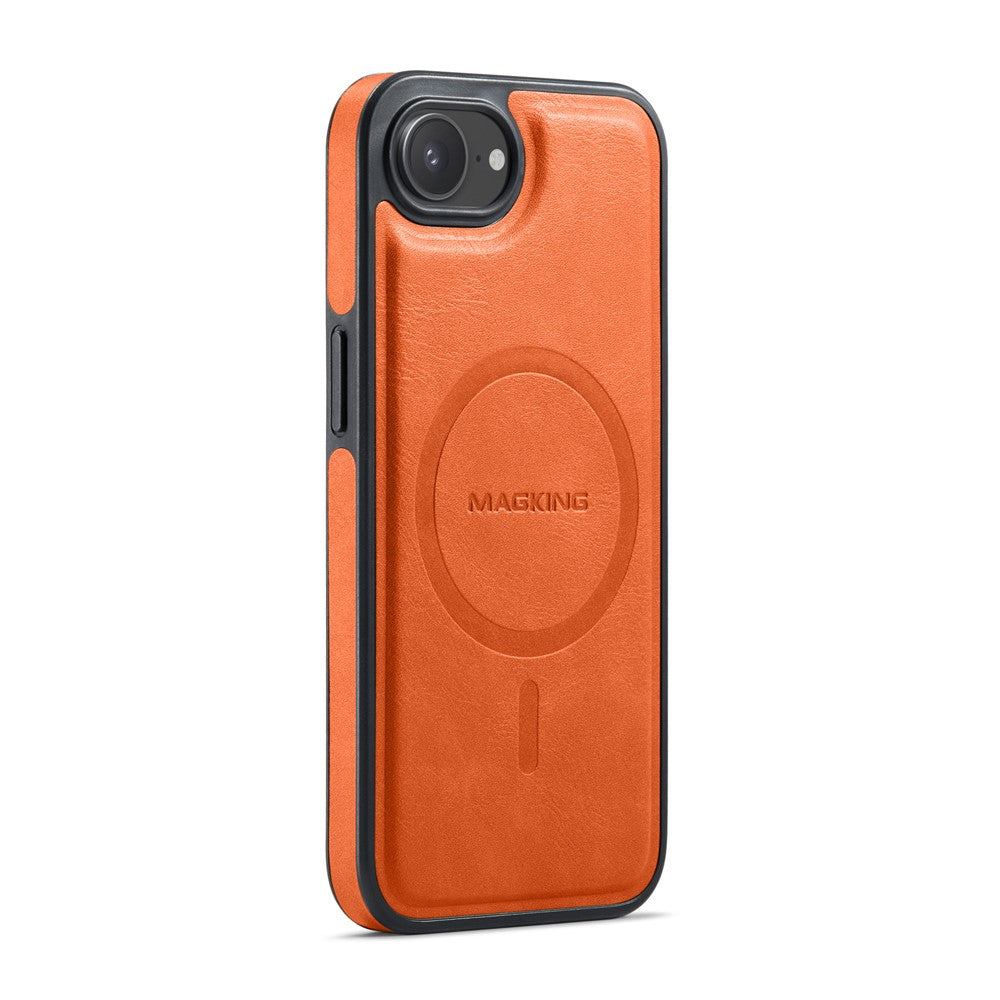 MAGKING K1 Series For iPhone 17e / 16e Magnetic Case PC + TPU + PU Leather Phone Cover