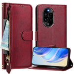 Huawei Nova 13 Pro 5G-skal med dragkedja, flera kortplatser, läderfodral