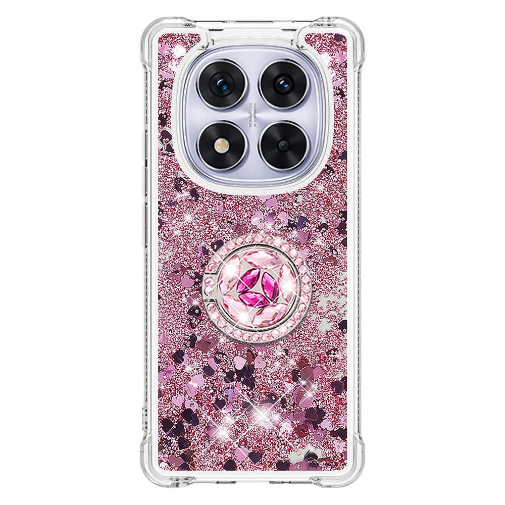 For Xiaomi Redmi Note 14 Pro+ 5G TPU Case with Kickstand Quicksand Shockproof Cover