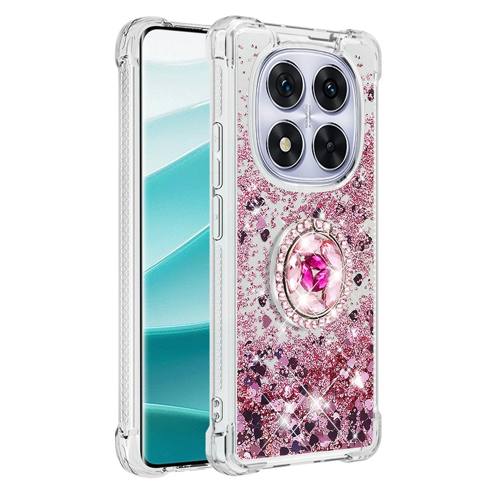 For Xiaomi Redmi Note 14 Pro+ 5G TPU Case with Kickstand Quicksand Shockproof Cover