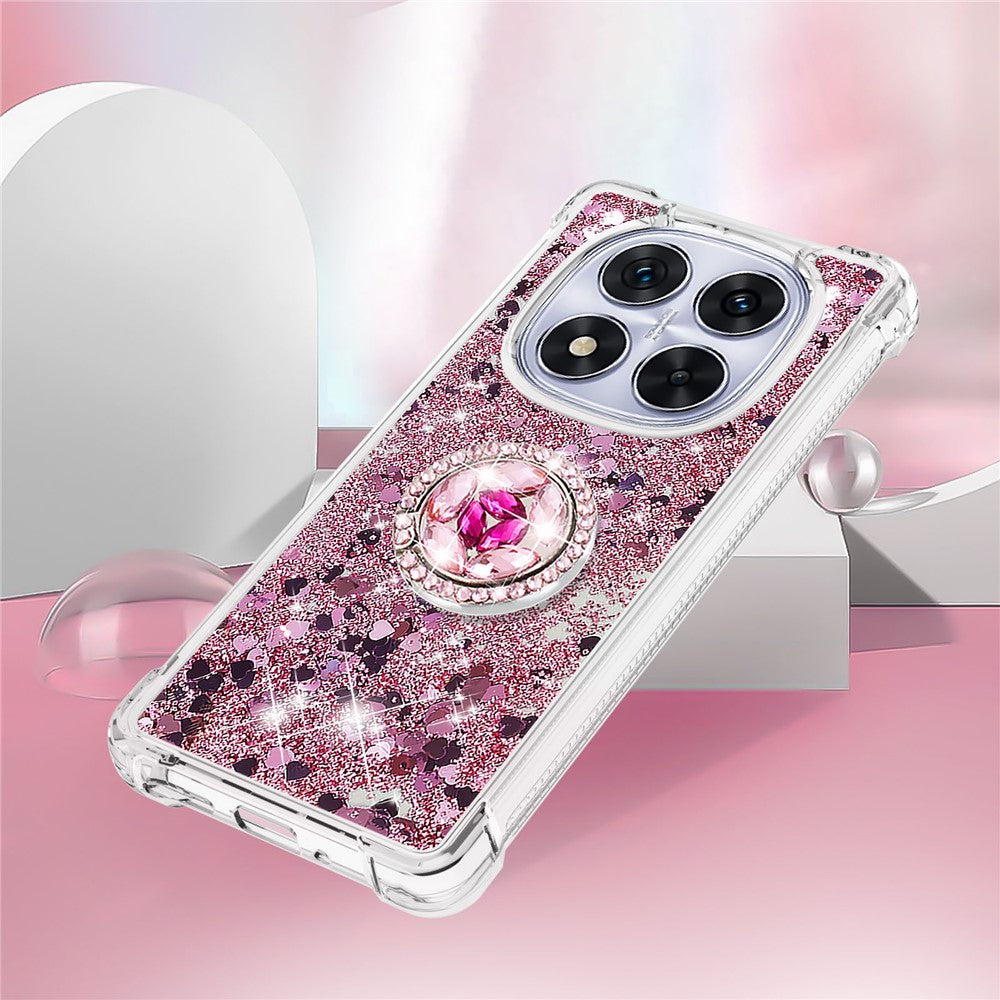 For Xiaomi Redmi Note 14 Pro+ 5G TPU Case with Kickstand Quicksand Shockproof Cover