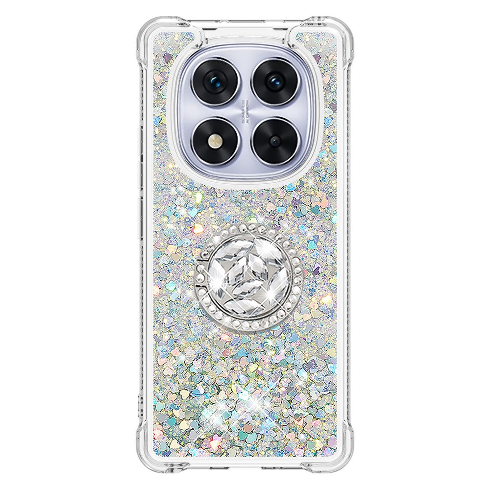 For Xiaomi Redmi Note 14 Pro 5G TPU Case with Kickstand Quicksand Shockproof Cover