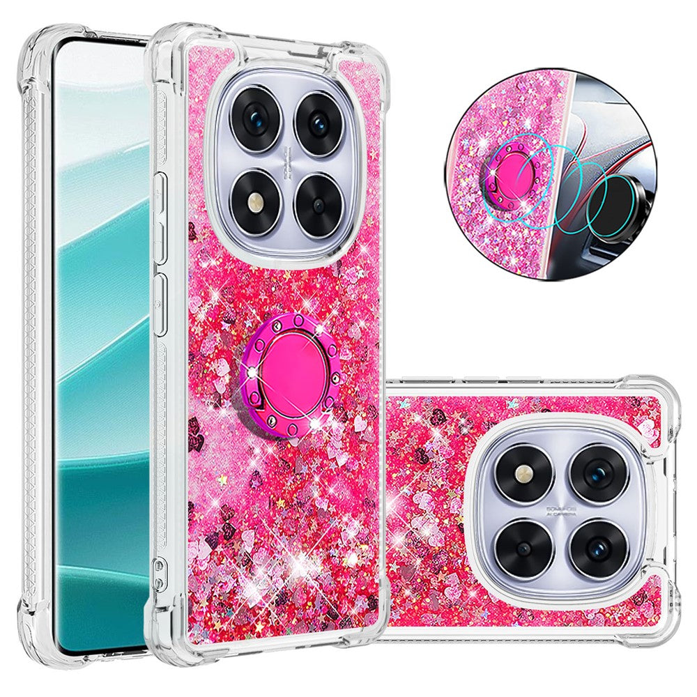 For Xiaomi Redmi Note 14 Pro 5G TPU Case with Kickstand Quicksand Shockproof Cover
