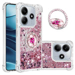 For Xiaomi Redmi Note 14 4G (163.25mm) TPU Case with Kickstand Quicksand Shockproof Cover