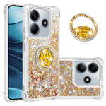 For Xiaomi Redmi Note 14 4G (163.25mm) TPU Case with Kickstand Quicksand Shockproof Cover