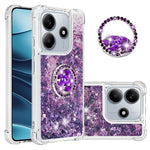 For Xiaomi Redmi Note 14 4G (163.25mm) TPU Case with Kickstand Quicksand Shockproof Cover