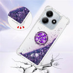 For Xiaomi Redmi Note 14 4G (163.25mm) TPU Case with Kickstand Quicksand Shockproof Cover