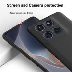 Til Motorola Edge 60 5G / 60 Fusion 5G flydende silikone etui telefon bagcover med håndstrop
