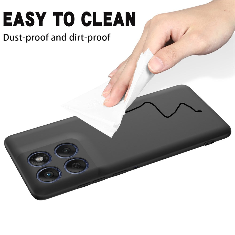 Til Motorola Edge 60 5G / 60 Fusion 5G flydende silikone etui telefon bagcover med håndstrop