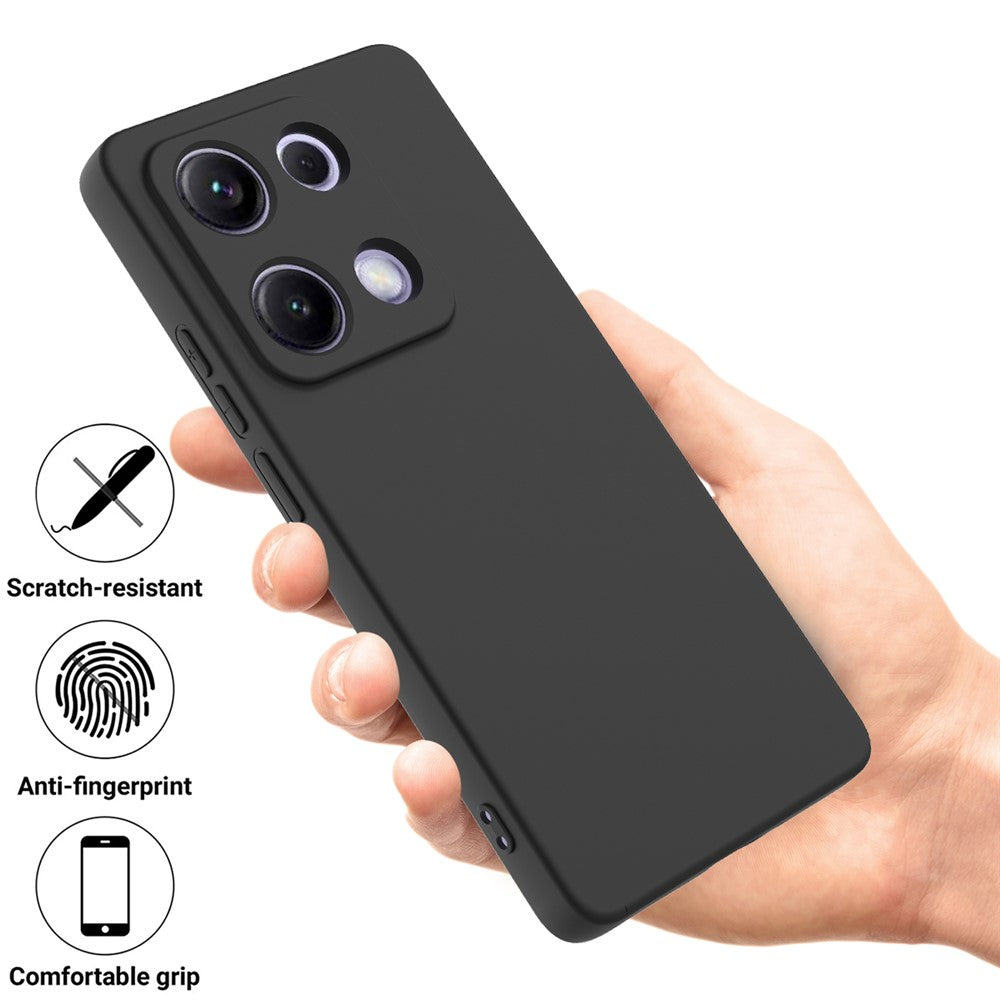For Xiaomi Redmi Note 14S 4G Liquid Silicone Case Phone Back Cover with Hand Strap