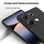 For Xiaomi Redmi Note 14S 4G Liquid Silicone Case Phone Back Cover with Hand Strap