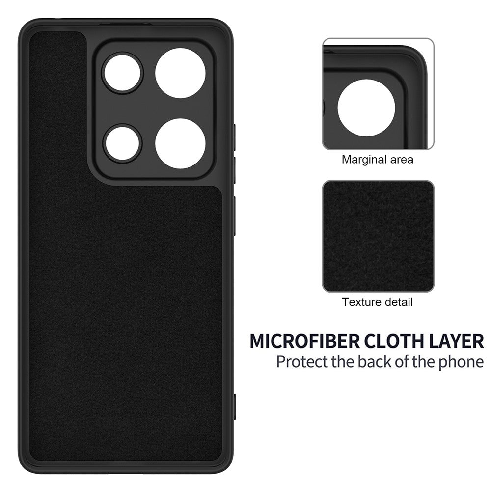 For Xiaomi Redmi Note 14S 4G Liquid Silicone Case Phone Back Cover with Hand Strap