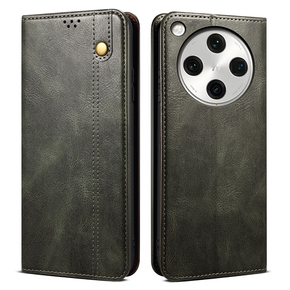 For Oppo Find X8s+ 5G Case Crazy Horse Texture Waxy Leather Wallet Stand Phone Cover