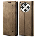 For Oppo Find X8s+ 5G Case Jeans Cloth Texture Anti-Scratch Leather Stand Phone Cover