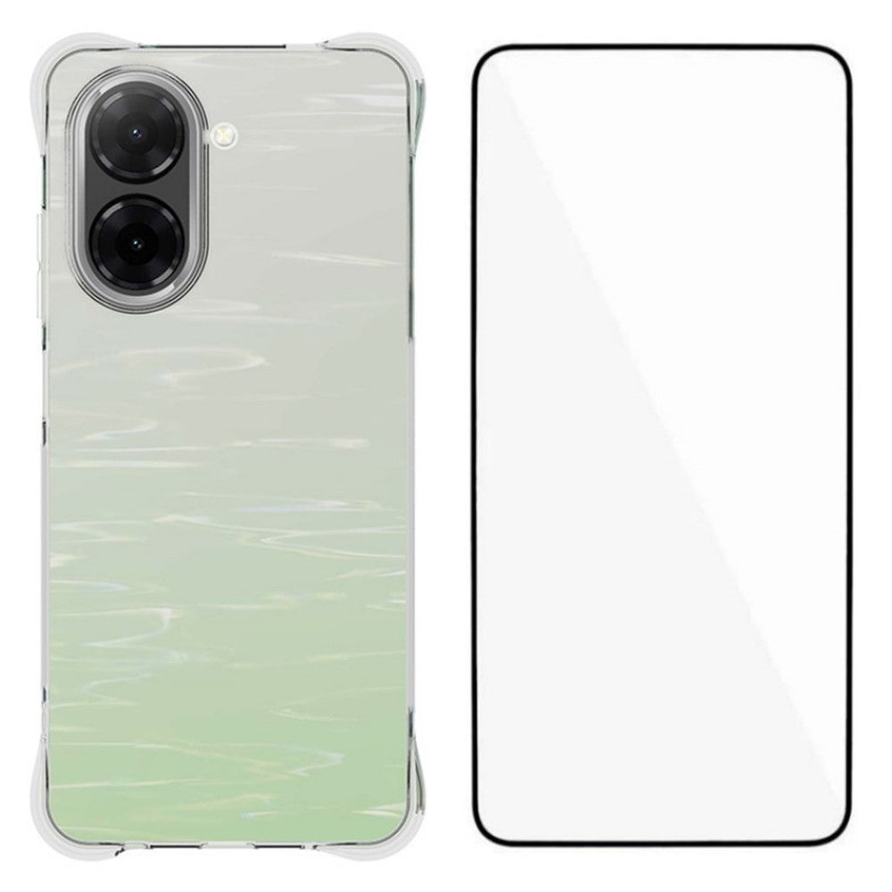 WANLONFENG WL-seriens 2,0 mm TPU-mobilcover med hærdet glasfilm til Xiaomi Redmi A5 NFC (EU) (173,45 mm)
