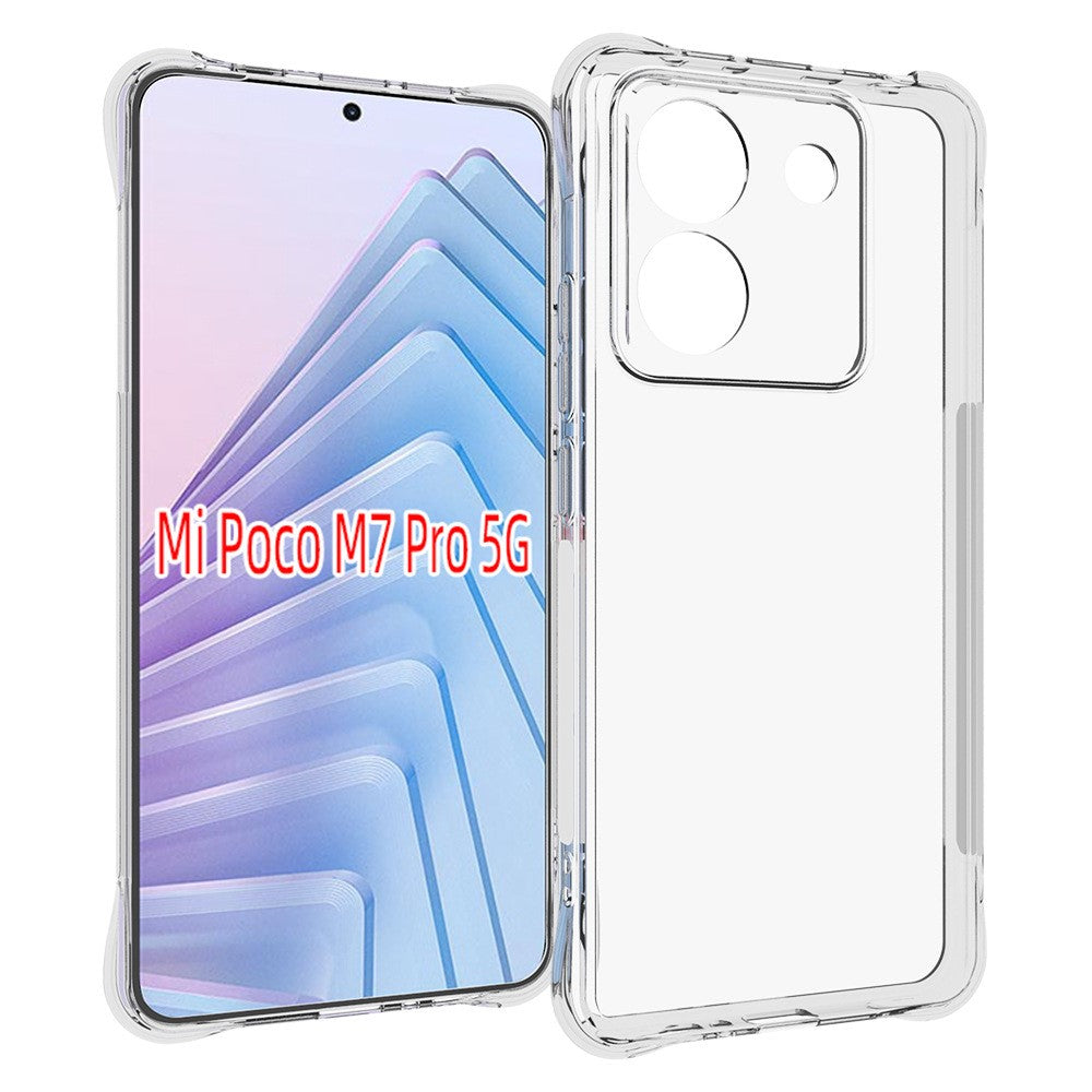 WANLONFENG For Xiaomi Poco M7 Pro 5G TPU Case  WL2 Series 2.0mm Phone Cover with 2Pcs Tempered Glass Films