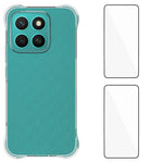 WANLONFENG For Honor X8c 4G TPU Case  WL2 Series 2.0mm Phone Cover with 2Pcs Tempered Glass Films