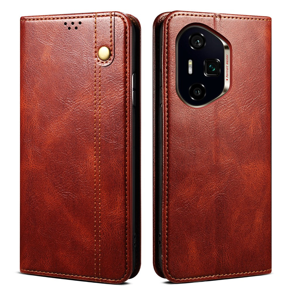 For Honor 400 Pro 5G (Global) Case Crazy Horse Texture Waxy Leather Wallet Stand Phone Cover