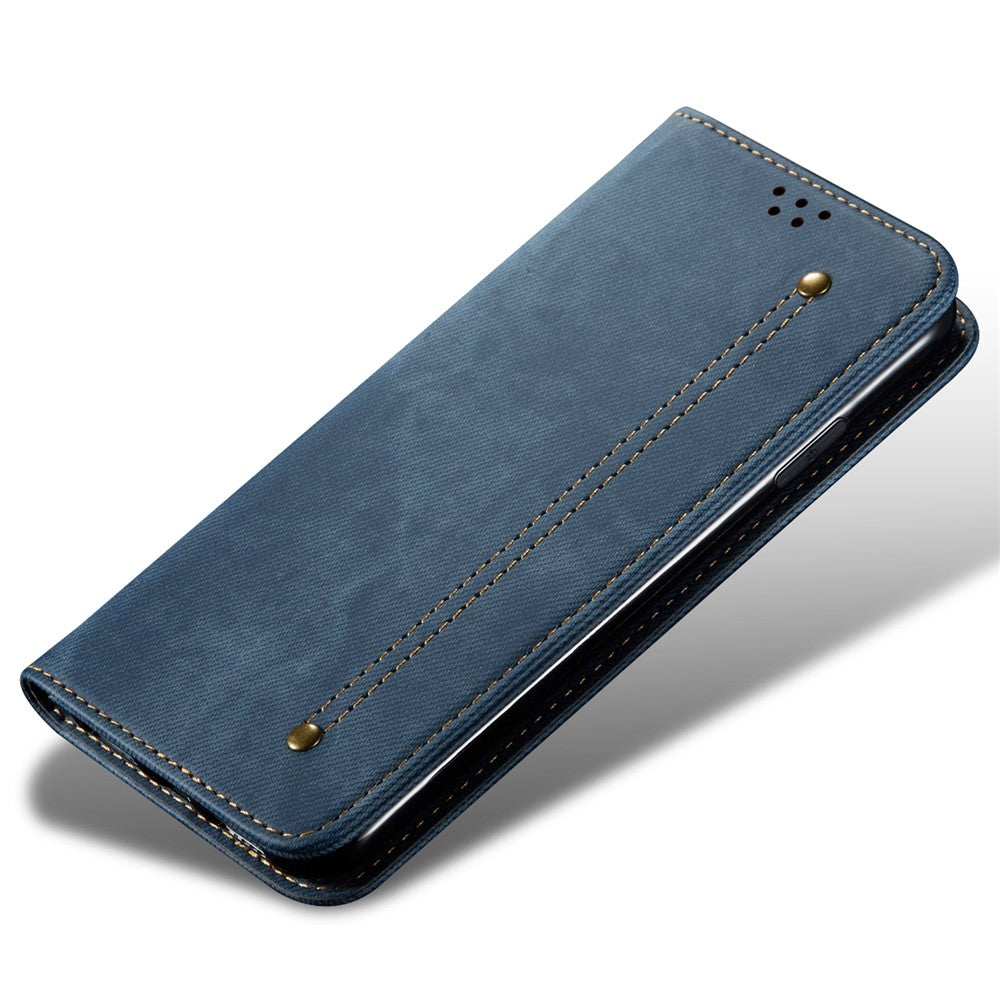 For Honor 400 Pro 5G (Global) Cover Jeans Stof Tekstur Anti-ridse Læder Stander Telefon Cover