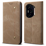 For Honor 400 Pro 5G (Global) Cover Jeans Stof Tekstur Anti-ridse Læder Stander Telefon Cover