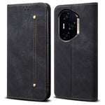 For Honor 400 Pro 5G (Global) Cover Jeans Stof Tekstur Anti-ridse Læder Stander Telefon Cover