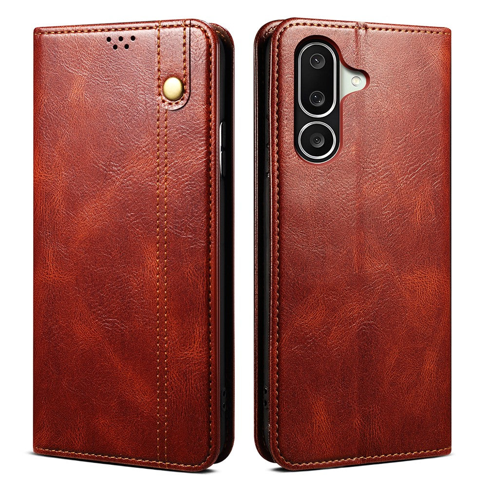 For Samsung Galaxy M56 5G Case Crazy Horse Texture Waxy Leather Wallet Stand Phone Cover