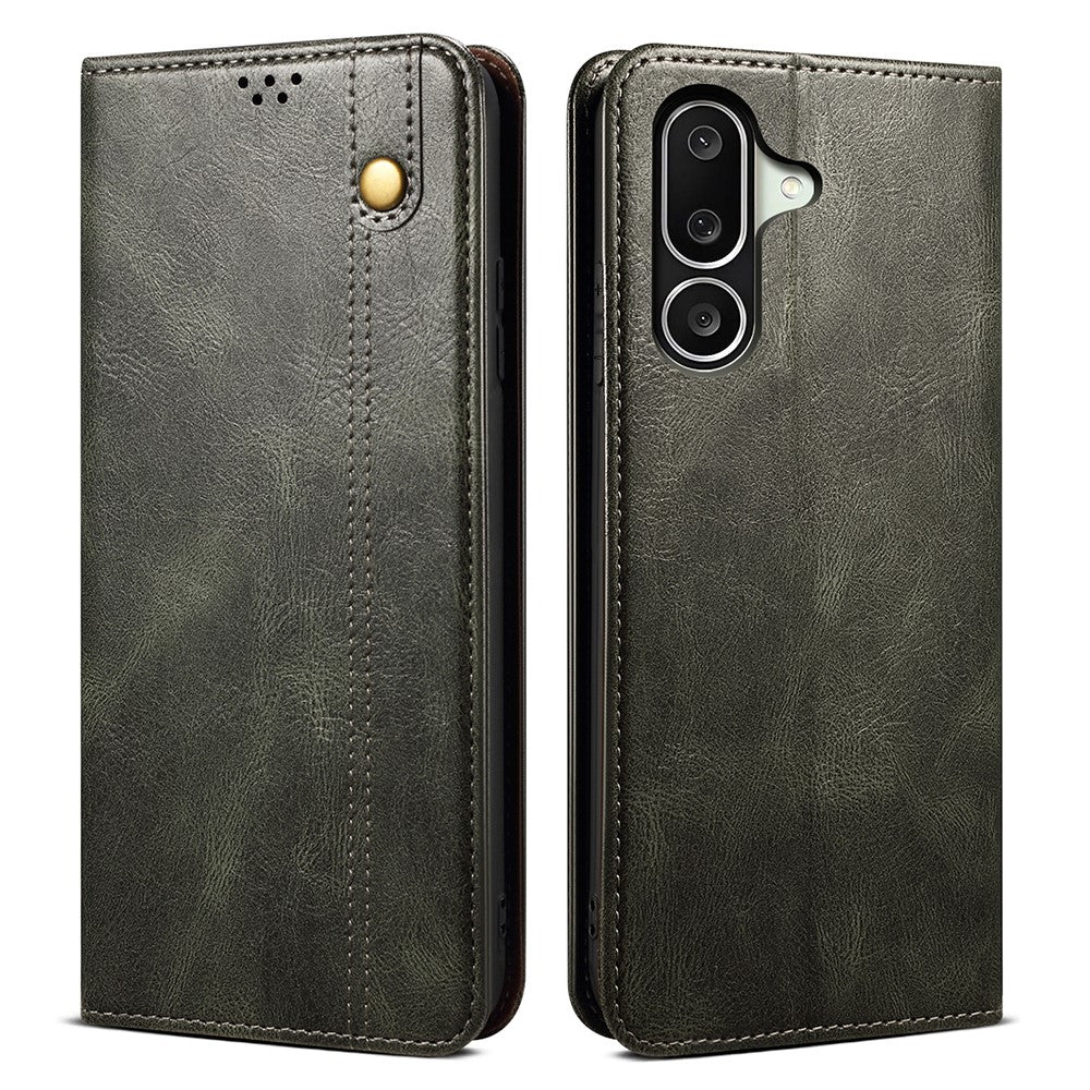 For Samsung Galaxy M56 5G Case Crazy Horse Texture Waxy Leather Wallet Stand Phone Cover
