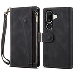 ESEBLE Star Series For Samsung Galaxy M56 5G Case Zipper Wallet Leather Stand Phone Cover with Wrist Strap