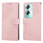 PU Leather Case For Oppo A79 5G  /  A2 5G  /  A1S  /  OnePlus Nord N30 SE 5G Rose Flower Wallet Phone Cover with 3 Card Slot