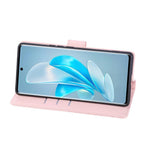 PU Leather Case For Oppo A79 5G  /  A2 5G  /  A1S  /  OnePlus Nord N30 SE 5G Rose Flower Wallet Phone Cover with 3 Card Slot