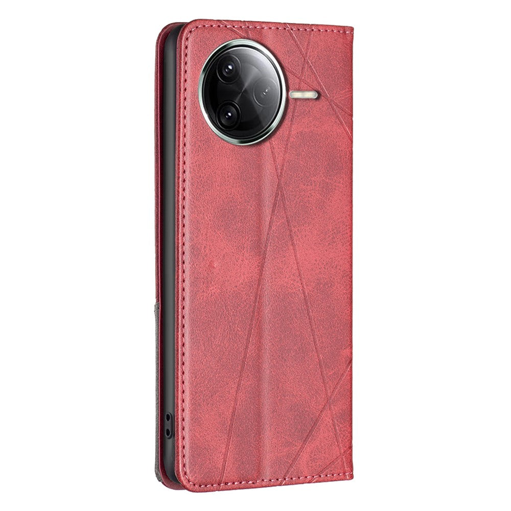 Läderfodral för Xiaomi Redmi K80 Pro 5G / K80 5G / Poco F7 Pro 5G / F7 Ultra 5G Kortplatser Geometri Avtryck mobilskal