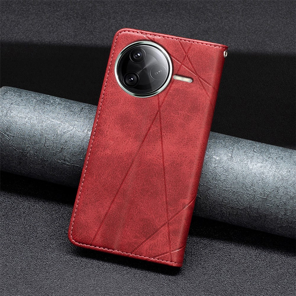 Läderfodral för Xiaomi Redmi K80 Pro 5G / K80 5G / Poco F7 Pro 5G / F7 Ultra 5G Kortplatser Geometri Avtryck mobilskal