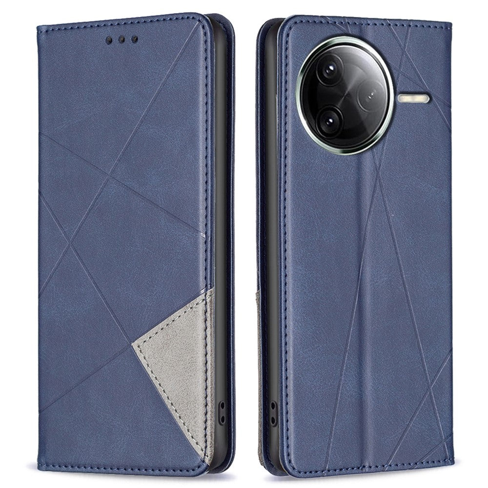 Läderfodral för Xiaomi Redmi K80 Pro 5G / K80 5G / Poco F7 Pro 5G / F7 Ultra 5G Kortplatser Geometri Avtryck mobilskal